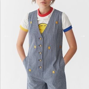 Lazy Oaf x Mr. Men Mr. Happy Stripy Jumpsuit